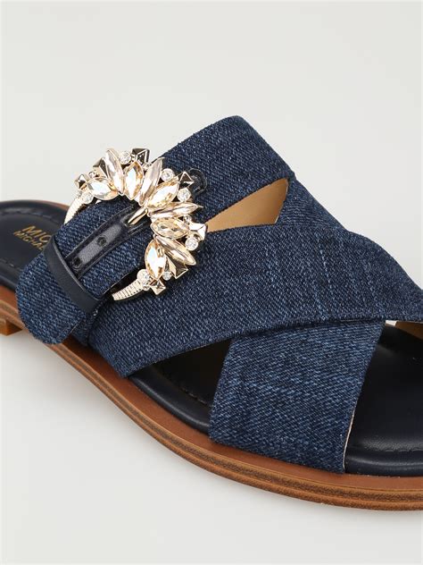 michael kors sandale gr 42|michael kors denim sandals.